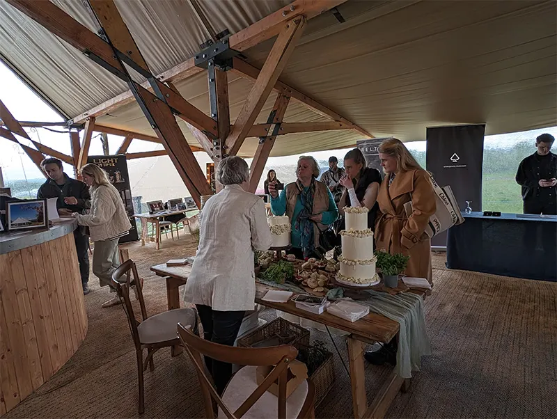 A styled vendor stand at the fair
